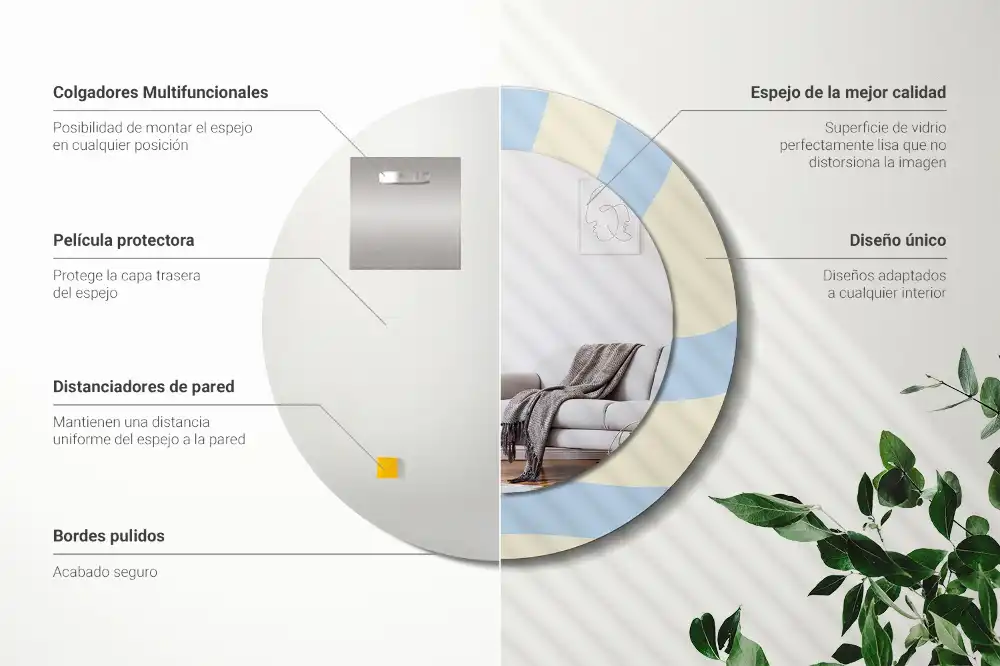 Runden spiegel Abstrakte Form