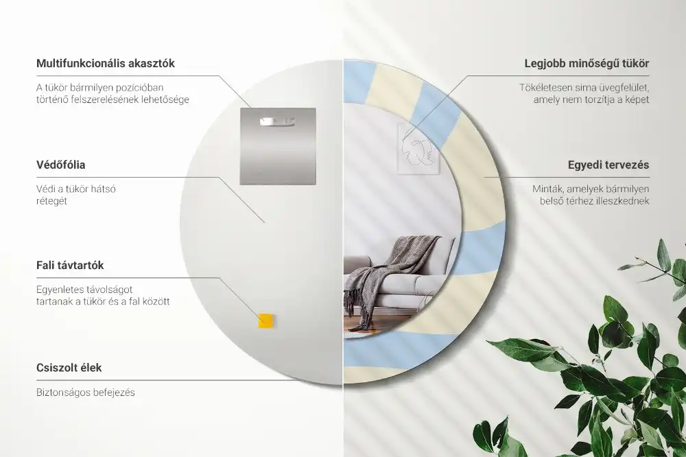 Runden spiegel Abstrakte Form