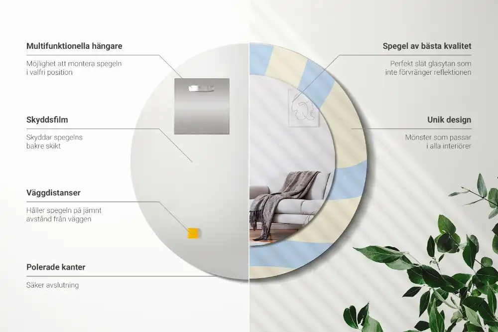 Runden spiegel Abstrakte Form