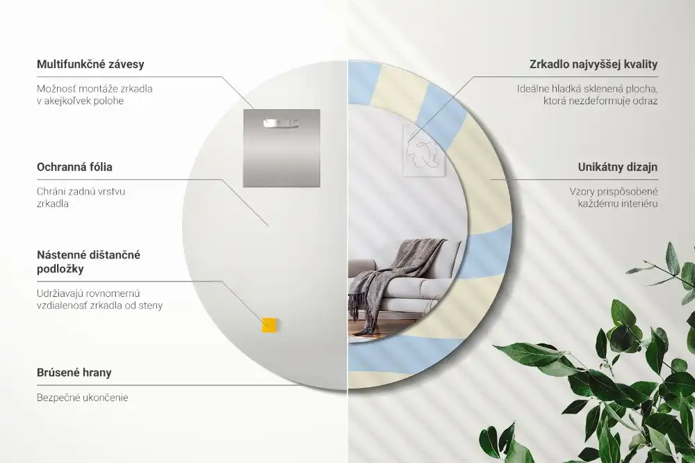 Runden spiegel Abstrakte Form