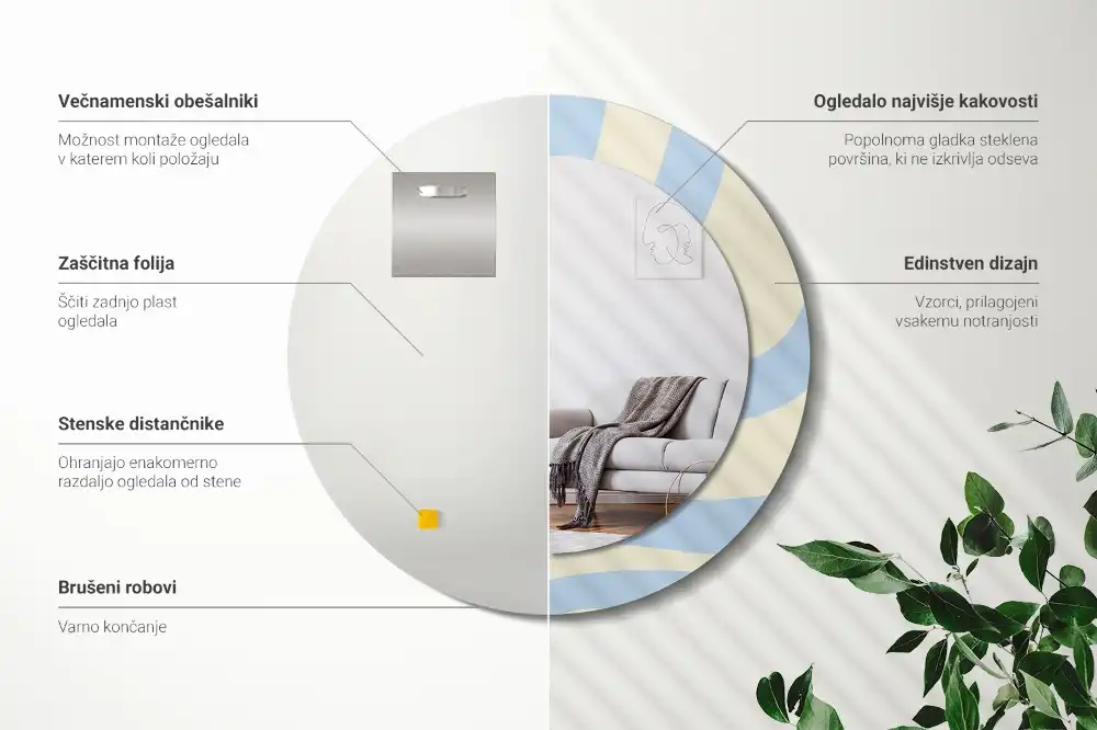 Runden spiegel Abstrakte Form