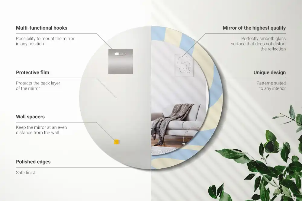 Runden spiegel Abstrakte Form