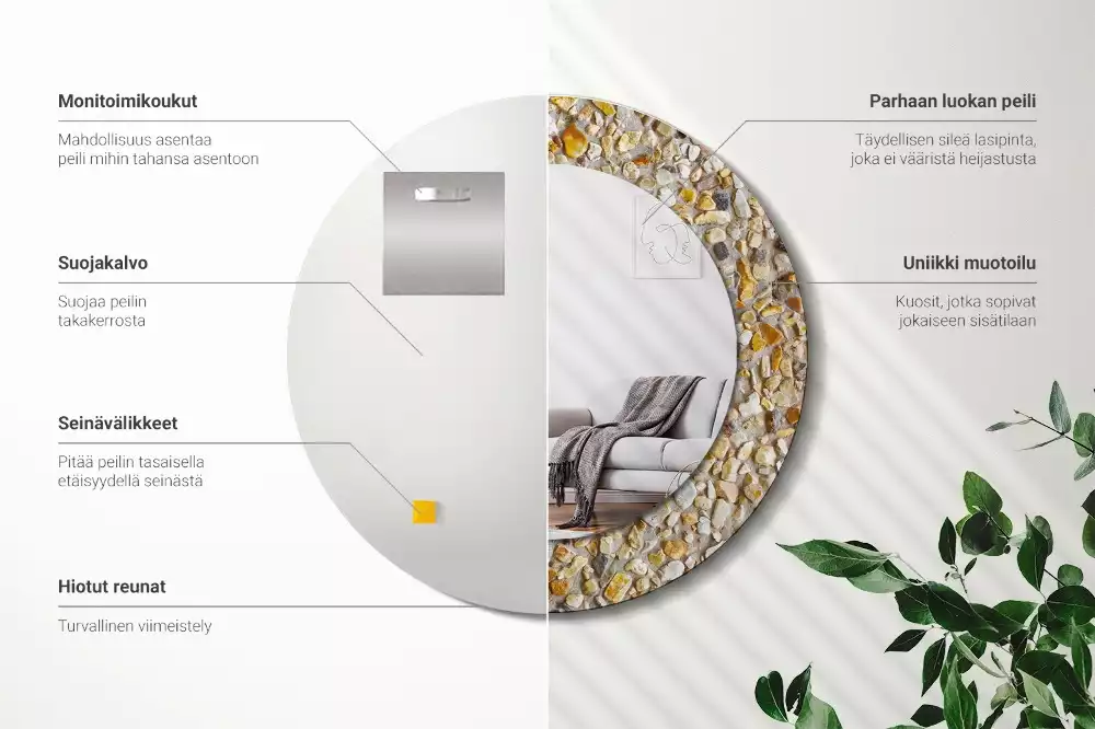 Runden spiegel Terrazzo-Muster