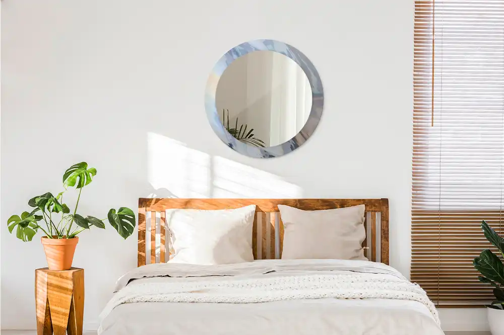 Spiegel rund Abstrakte Wellen