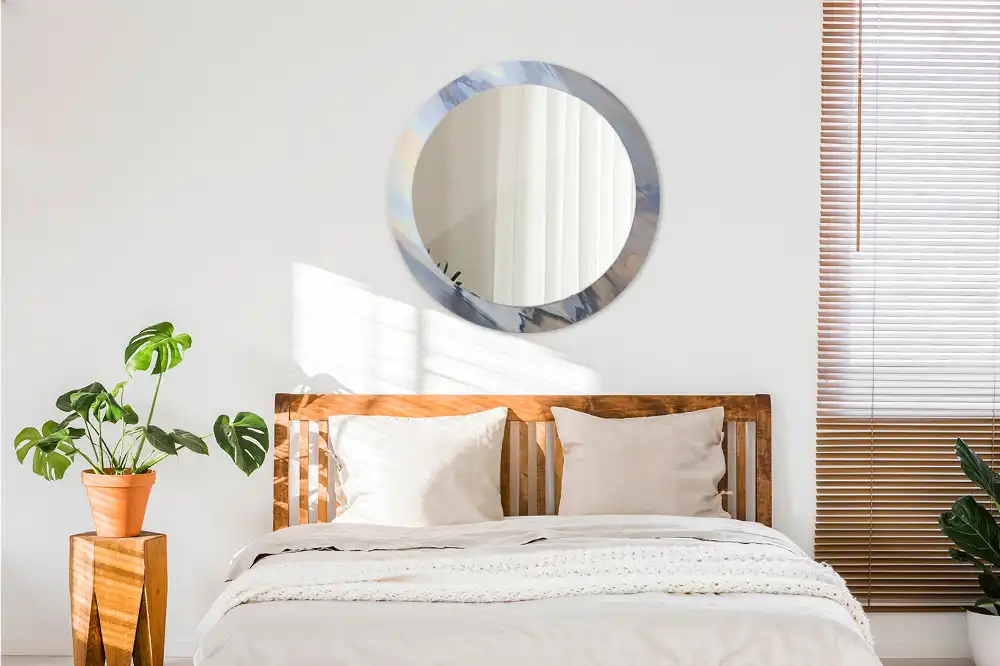 Spiegel rund Abstrakte Wellen