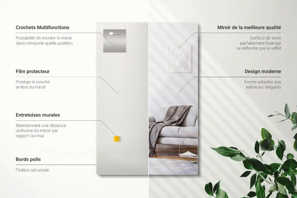 Spiegel rechteckig rahmenlos modern