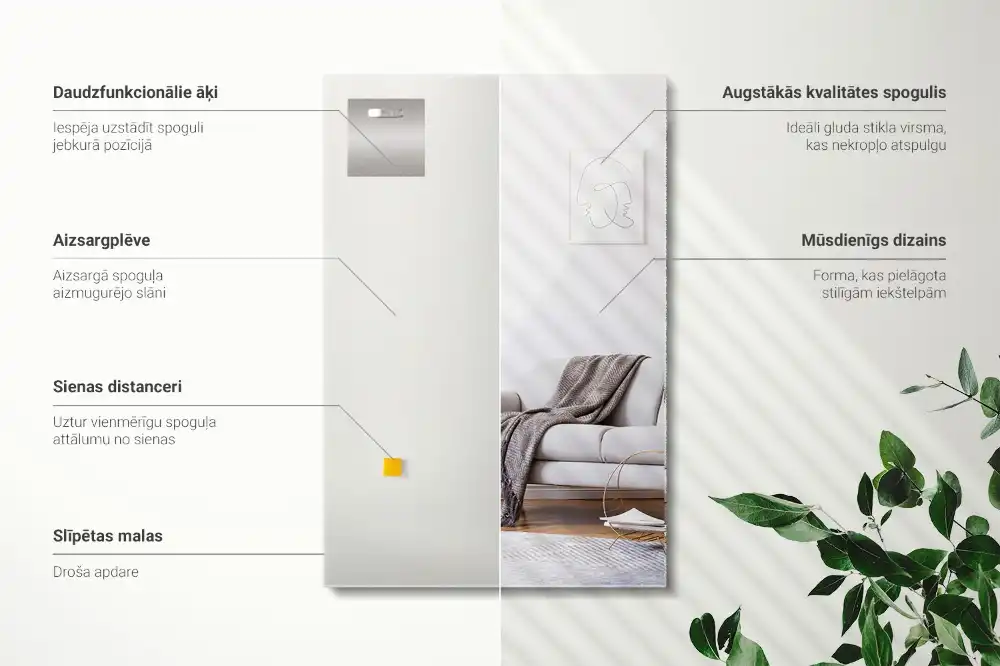 Spiegel rechteckig rahmenlos modern