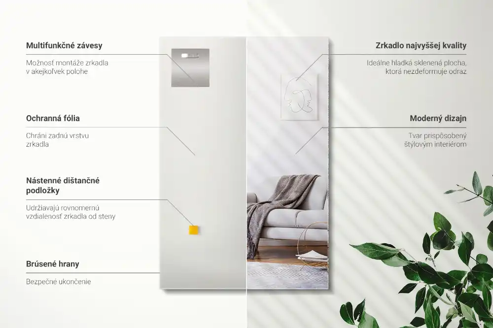 Spiegel rechteckig rahmenlos modern