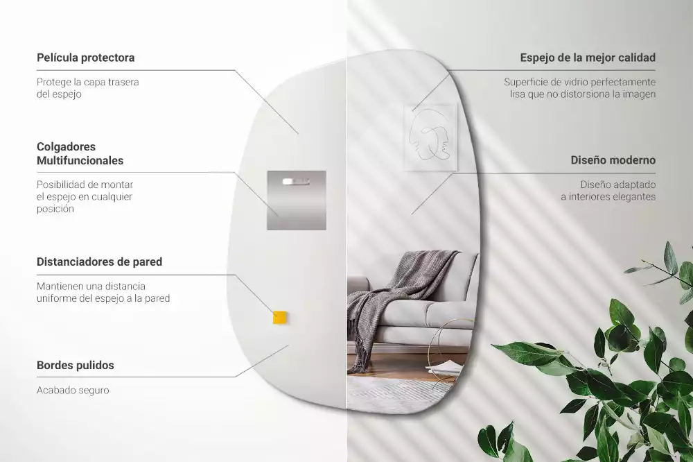 Organischer Spiegel mit raffinierter Form