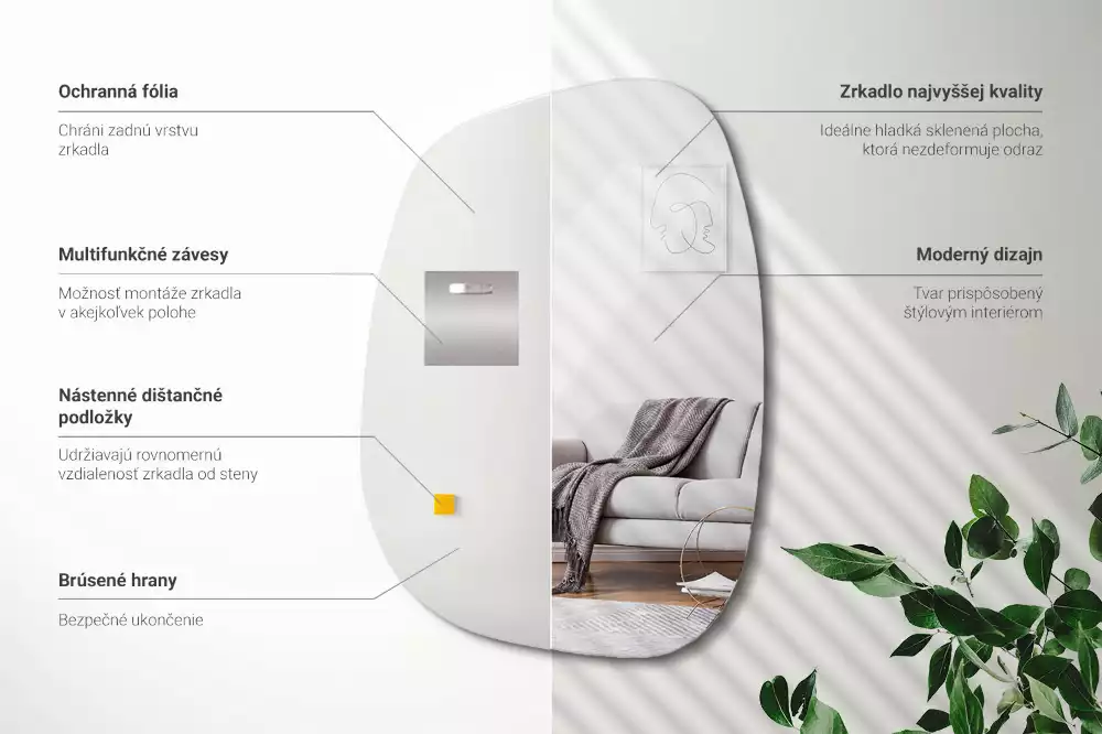 Organischer Spiegel mit raffinierter Form