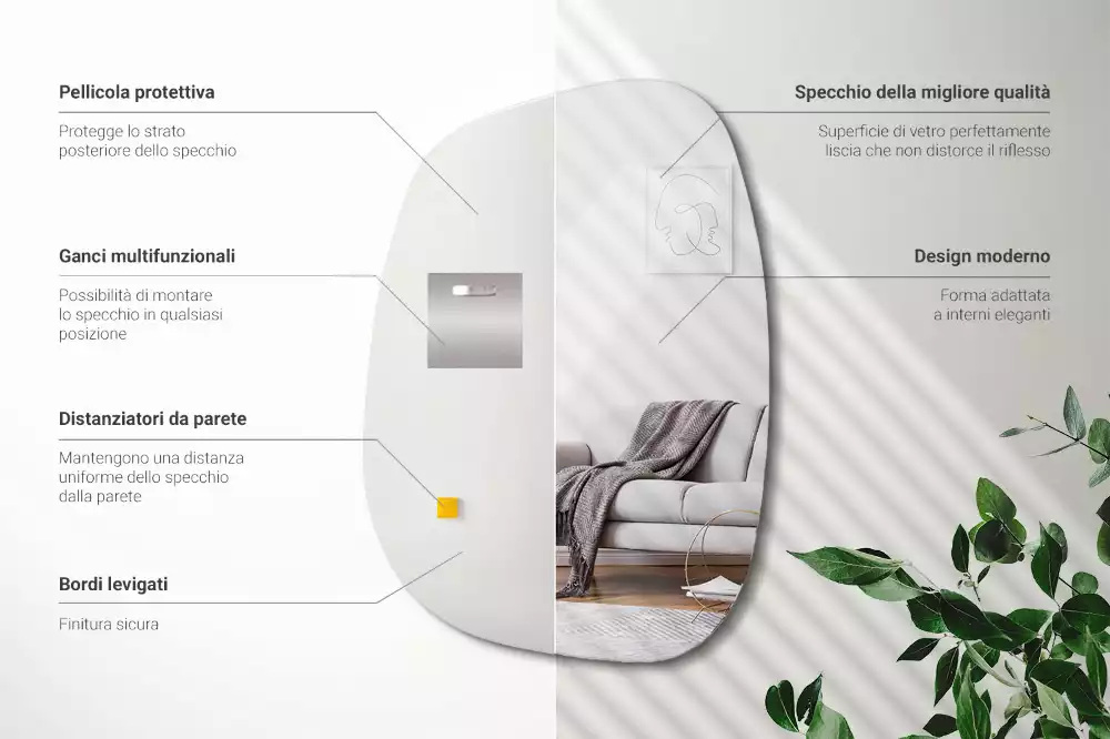 Organischer Spiegel mit raffinierter Form