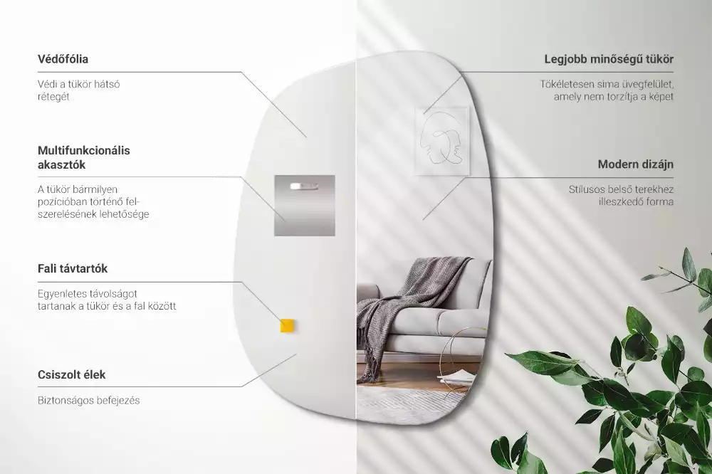 Organischer Spiegel mit raffinierter Form