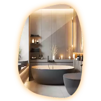 Led spiegel organisch ohne Rahmen