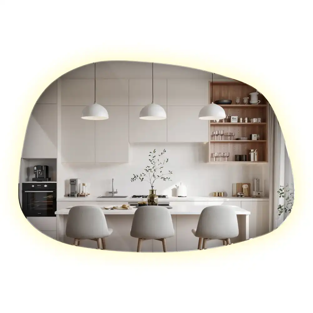 Led spiegel organisch ohne Rahmen