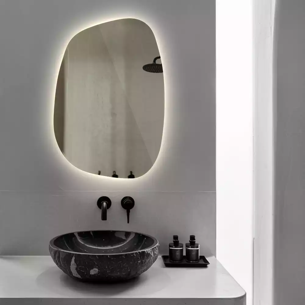 Led spiegel organisch ohne Rahmen