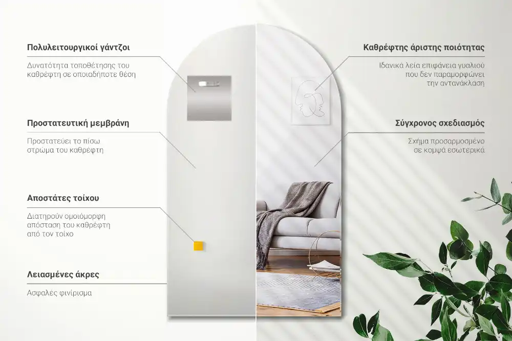 Bogen spiegel hängend dekorativ