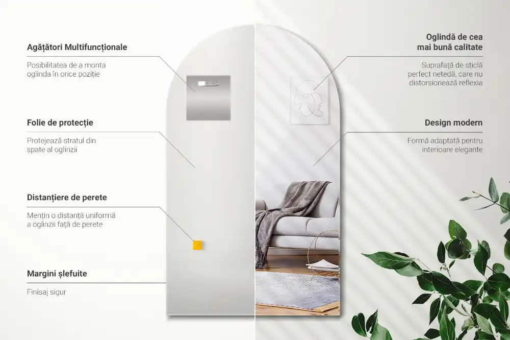 Bogen spiegel hängend dekorativ