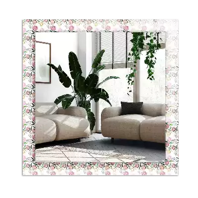 Rechteckiger spiegel Blumenmuster