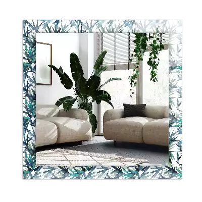 Rechteckiger dekorativer spiegel Bambusblätter Aquarell