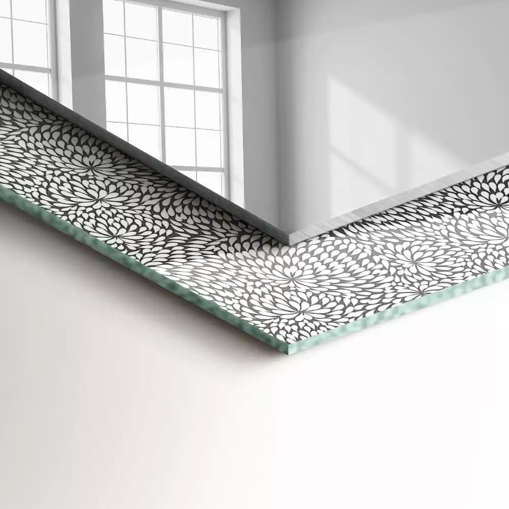 Spiegel mit rechteckigem aufdruck 3D-Muster