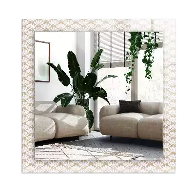 Spiegel mit rechteckigem aufdruck Geometrisches Blumenmuster