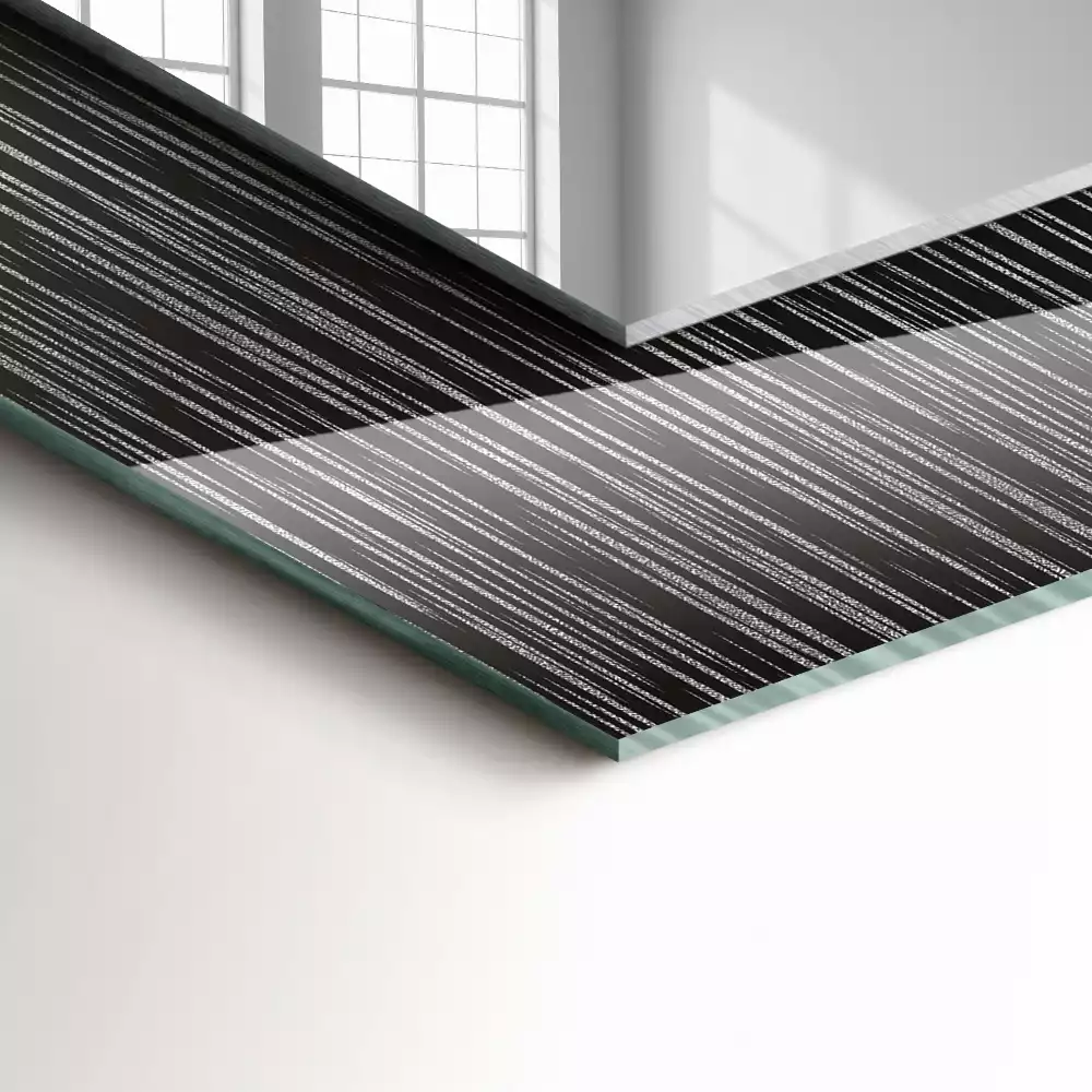 Spiegel mit rechteckigem aufdruck Moderne Linien