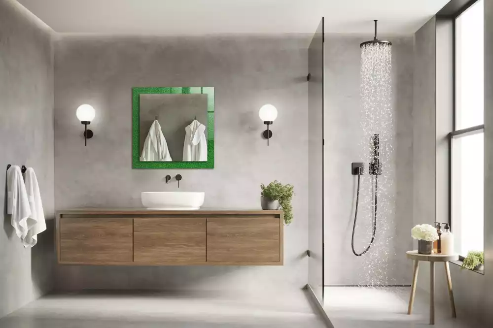 Spiegel mit rechteckigem aufdruck Grünes Gras