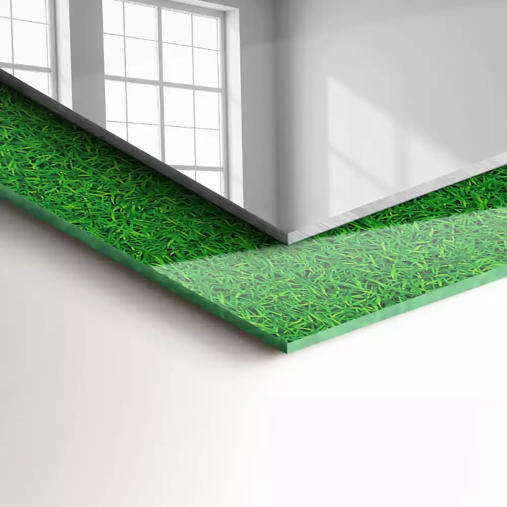 Spiegel mit rechteckigem aufdruck Grünes Gras