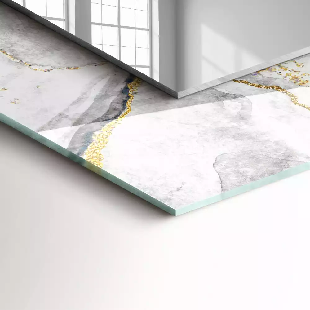 Spiegel mit rechteckigem aufdruck Marmor mit Adern