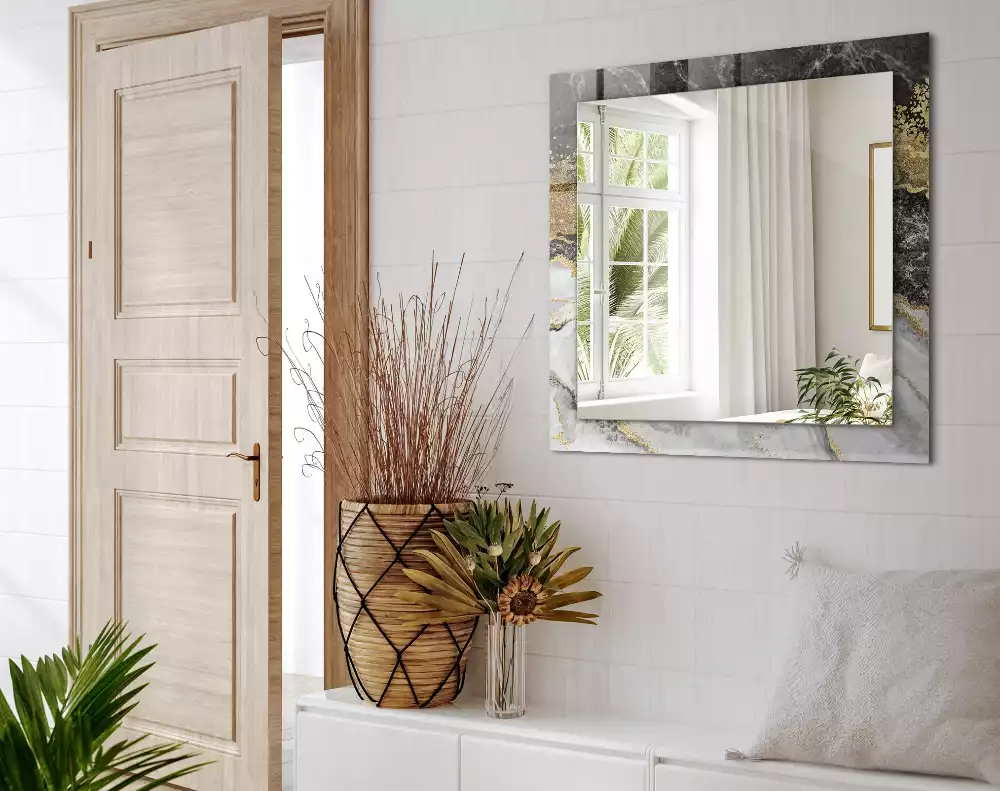 Rechteckiger spiegel Marmoradern Abstraktion