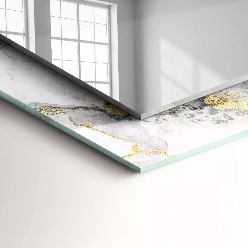 Rechteckiger spiegel Marmoradern Abstraktion