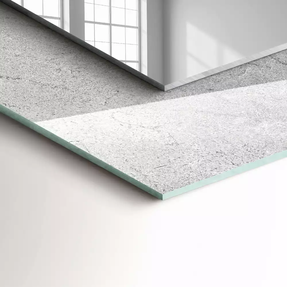 Rechteckiger dekorativer spiegel Rissige Betonoberfläche