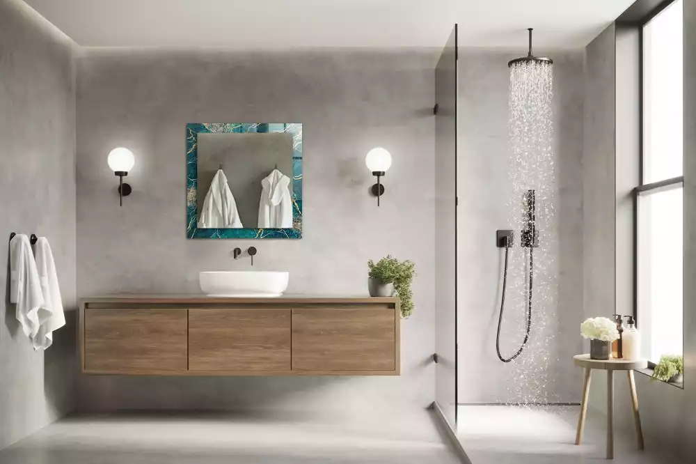 Spiegel mit rechteckigem aufdruck Grüner Marmor