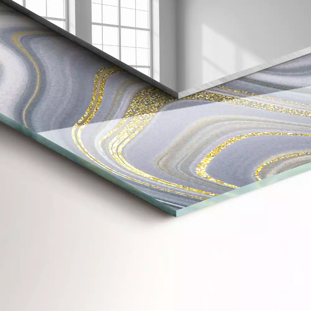 Rechteckiger spiegel Abstrakte Marmormuster