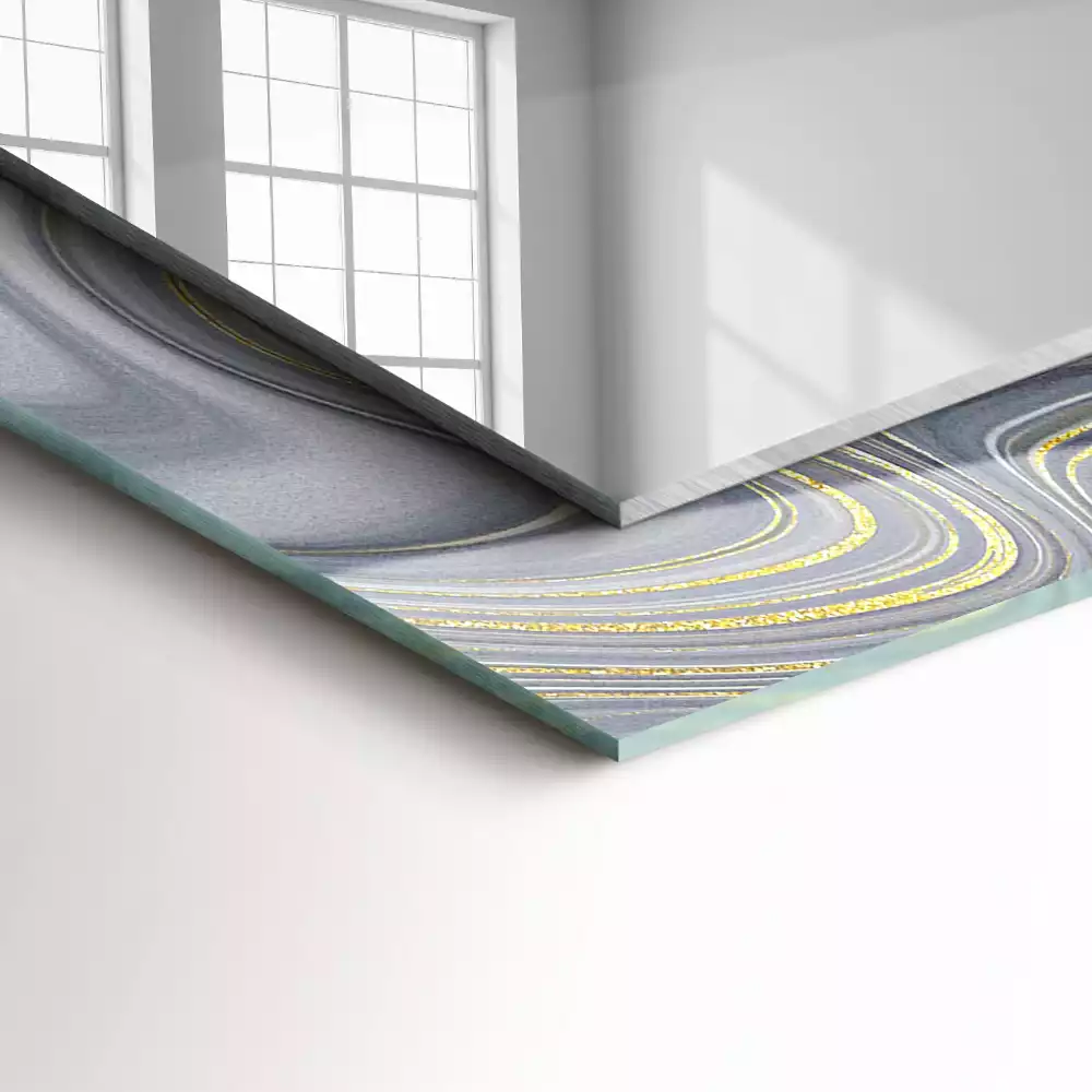 Rechteckiger spiegel Abstrakte Marmormuster