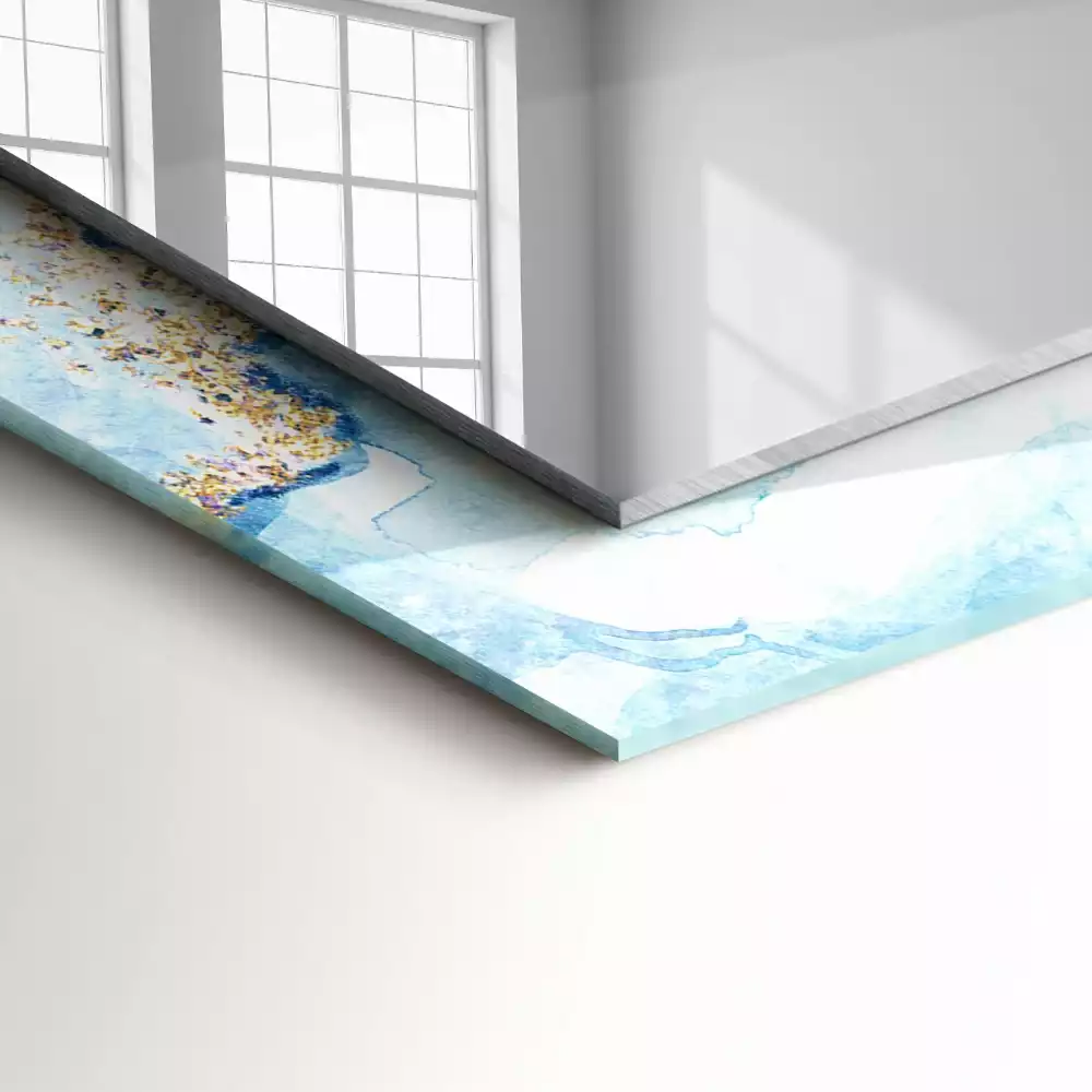 Spiegel mit rechteckigem aufdruck Abstraktes Marmormuster