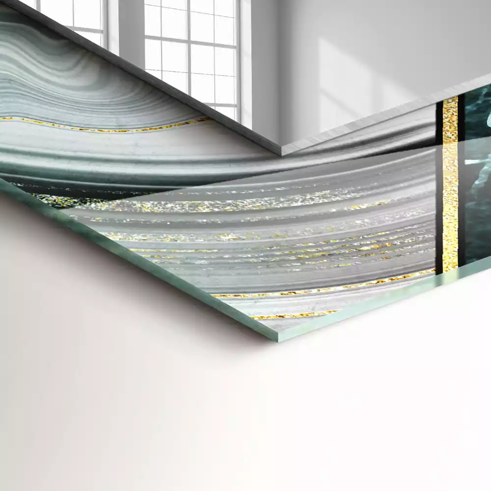 Rechteckiger spiegel Abstrakte geometrische Muster