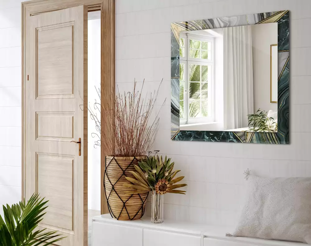 Rechteckiger spiegel Abstrakte geometrische Muster