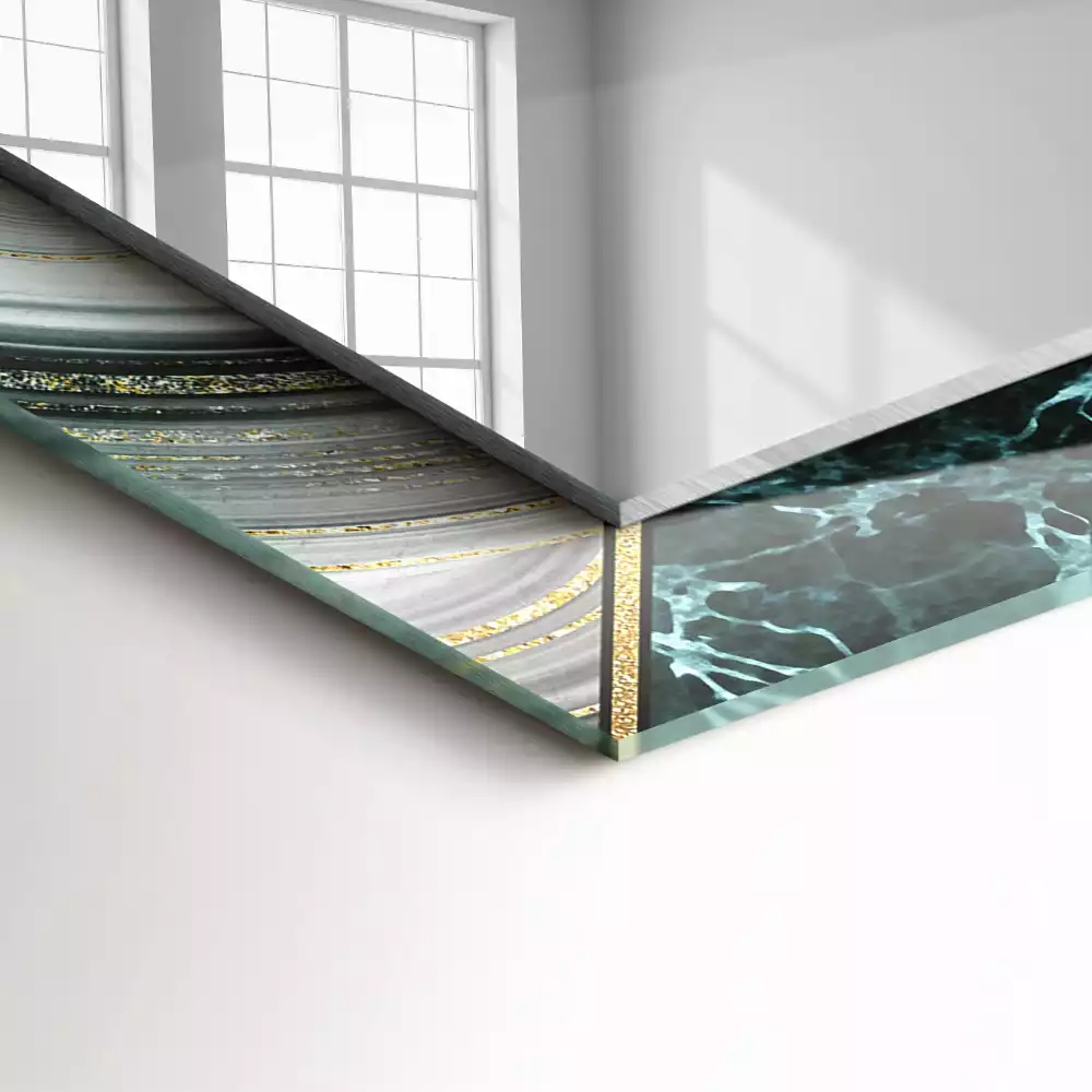 Rechteckiger spiegel Abstrakte geometrische Muster