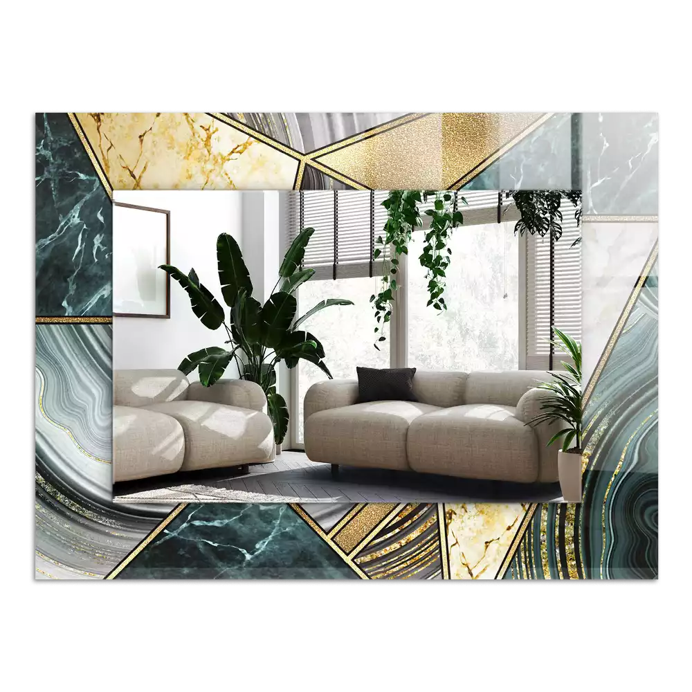 Rechteckiger spiegel Abstrakte geometrische Muster