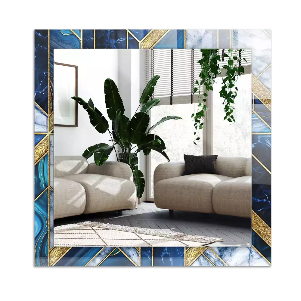 Rechteckiger dekorativer spiegel Abstrakte geometrische Mosaikmuster