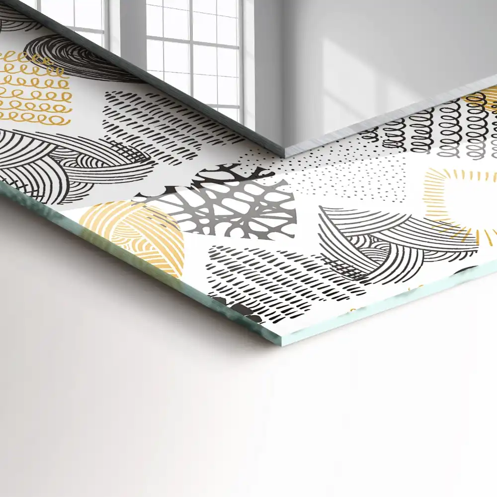 Spiegel mit rechteckigem aufdruck Bunte Herzen