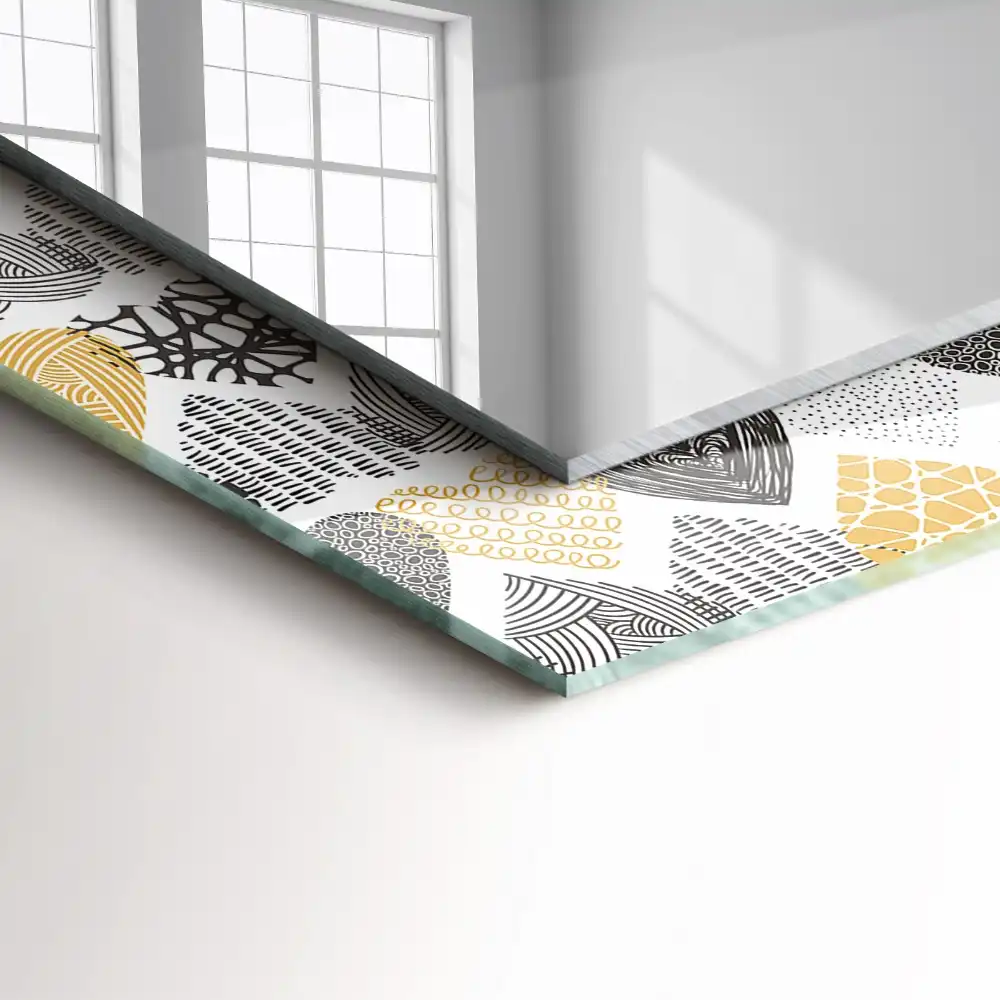 Spiegel mit rechteckigem aufdruck Bunte Herzen