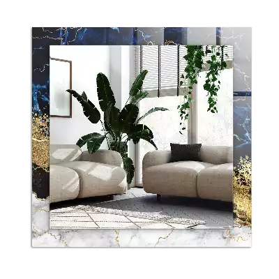 Rechteckiger dekorativer spiegel Marmorabs­traktion