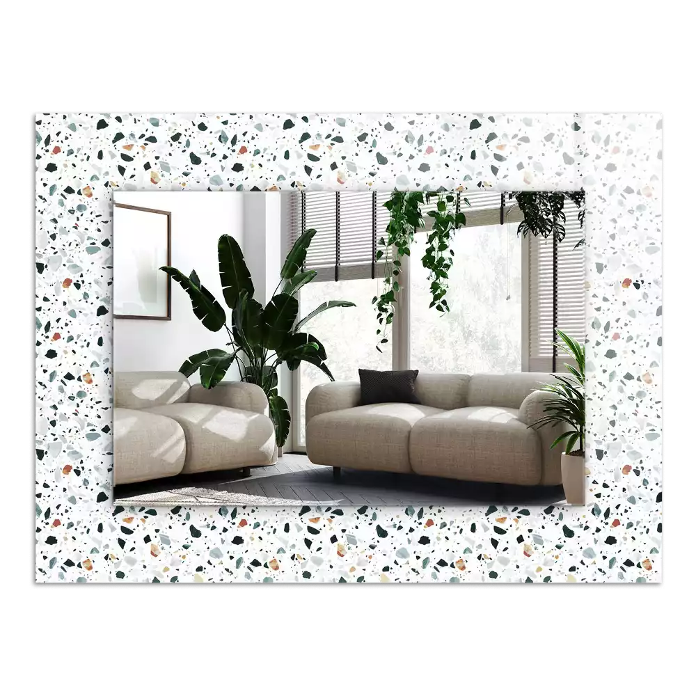 Rechteckiger spiegel Terrazzo-Mosaikmuster