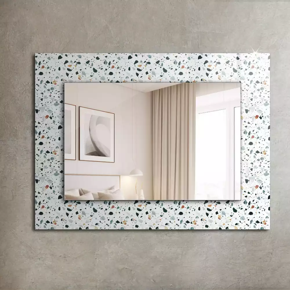Rechteckiger spiegel Terrazzo-Mosaikmuster