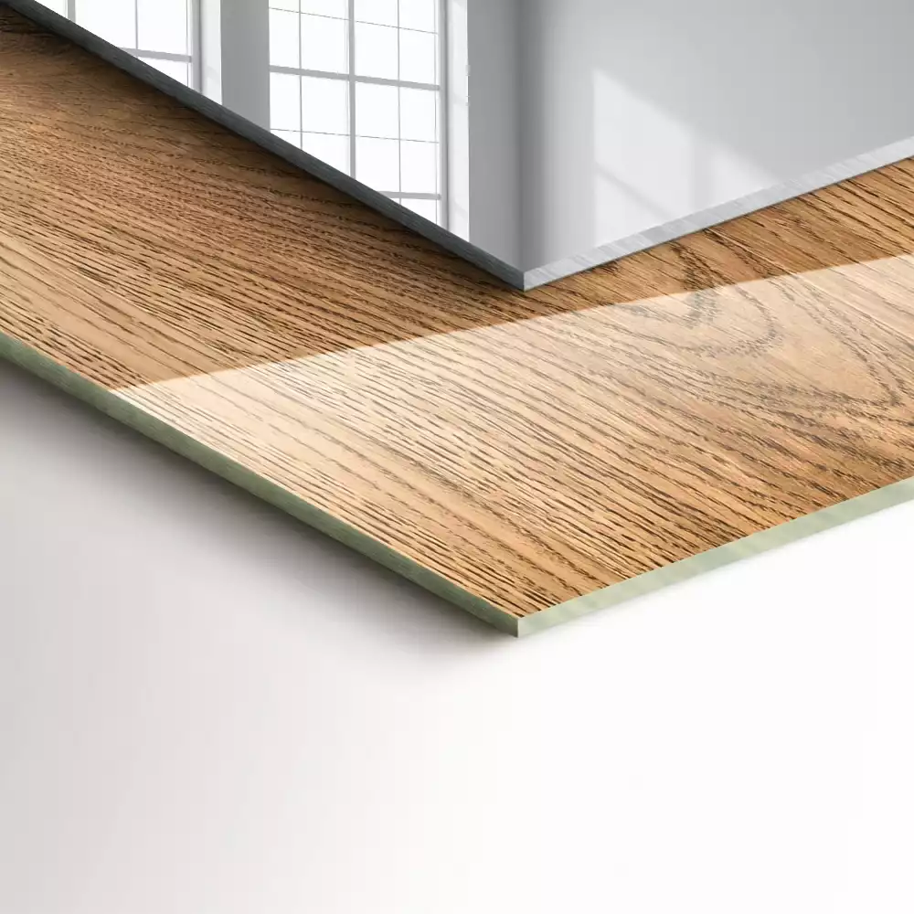 Spiegel mit rechteckigem aufdruck Holzstruktur