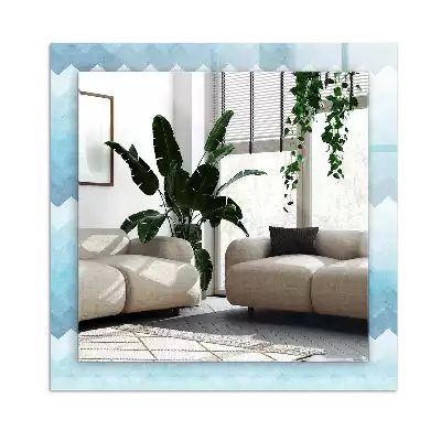 Rechteckiger dekorativer spiegel Zickzack-Verlaufsmuster