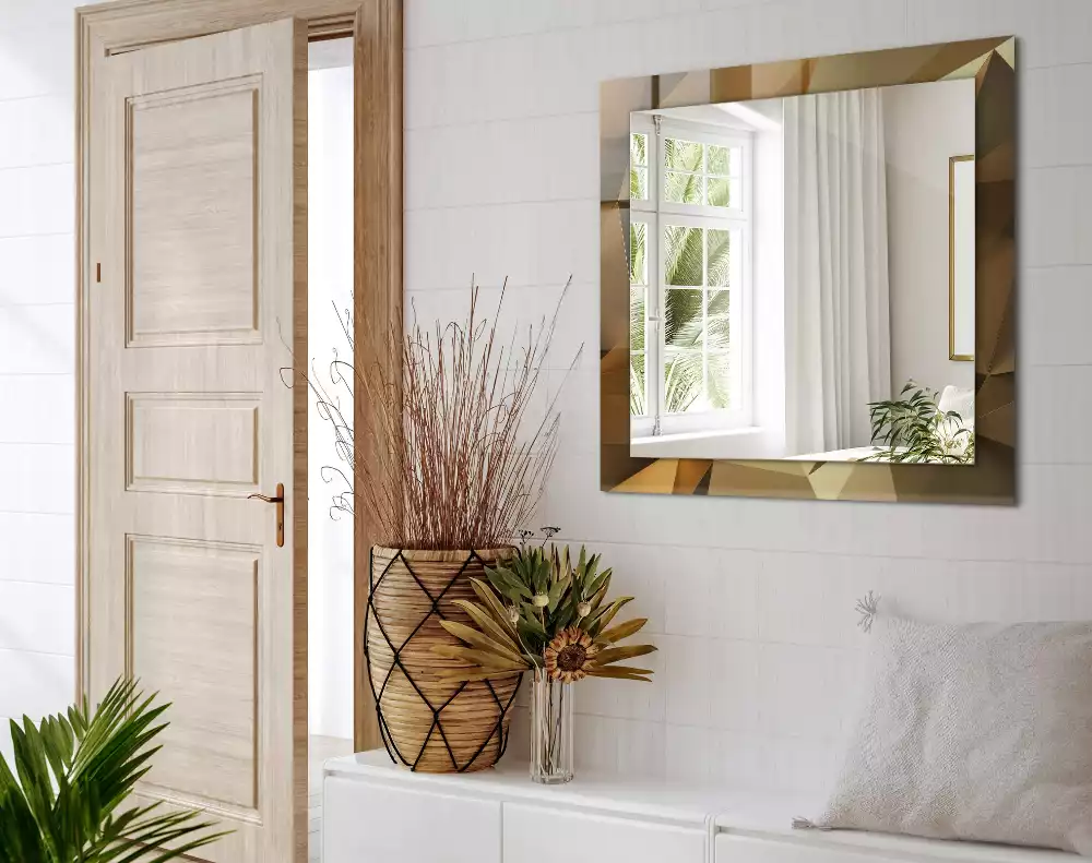 Rechteckiger dekorativer spiegel Geometrische Formen