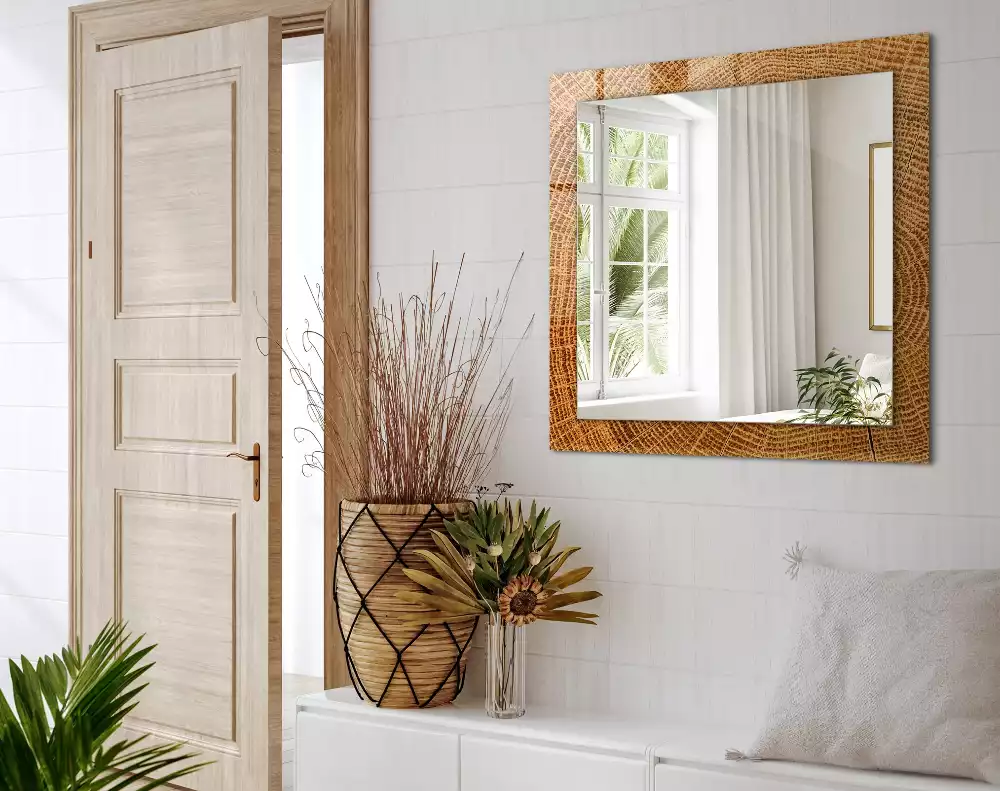 Rechteckiger spiegel Baumquerschnitt Ringe